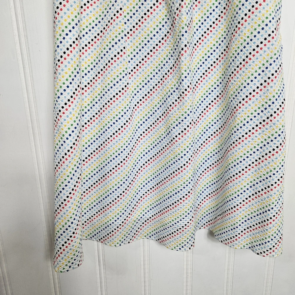 Lilly Pulitzer Strapless Rainbow Polka Dot Dress Size 4 Ruffle Bodice Cotton - Picture 4 of 13